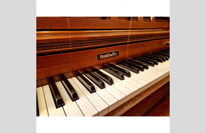 Used Baldwin Classic Satin Mahogany Upright Piano - Image 4