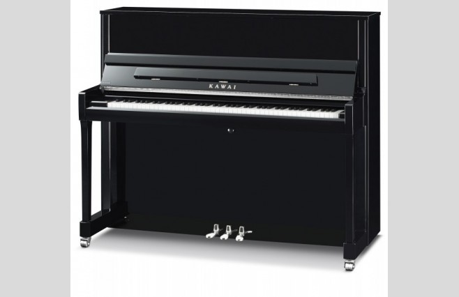 Kawai K-300 ATX 4 SL Ebony Polished Upright Piano (Silver Fittings) - Image 1
