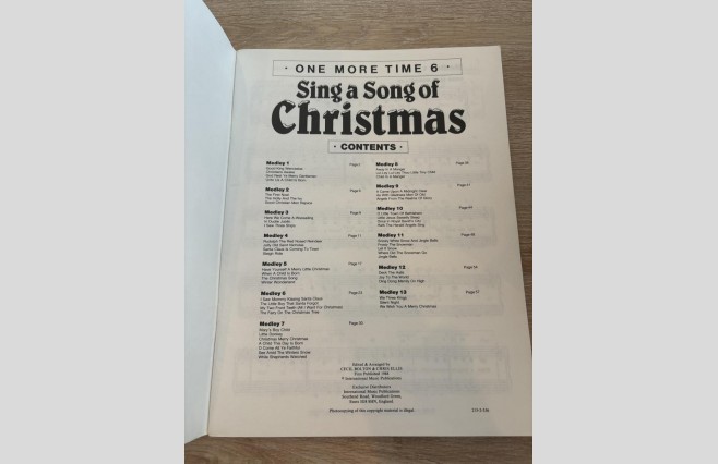 Used One More Time 6, Sing a Song of Christmas Music Book REF 0068 - Image 2