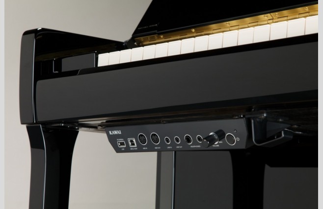 Kawai E-200 ATX 3L Ebony Satin Upright Silent Piano - Image 2