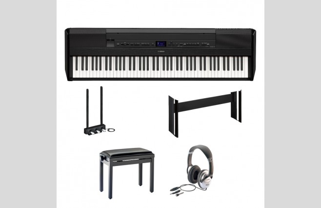 Yamaha P225 Digital Piano X Frame Package, Black