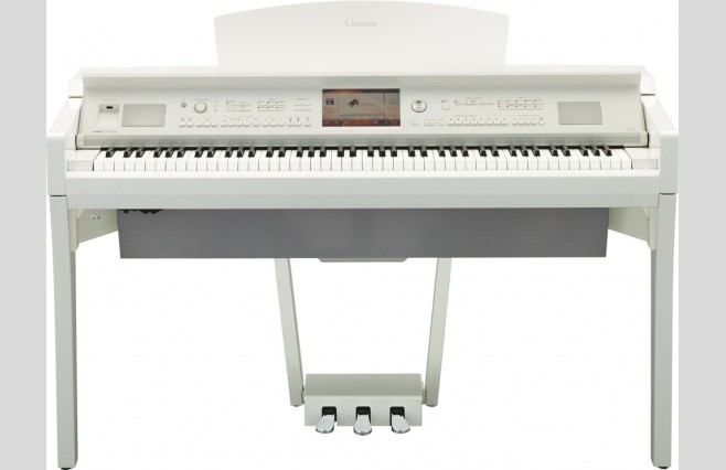 Used Yamaha CVP709 Polished White Digital Piano Complete Package - Image 3