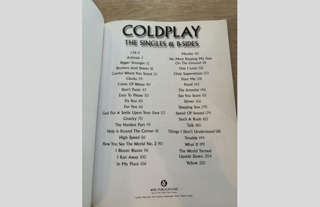 Used Coldplay The Singles & B-Sides Piano/Vocal/Guitar Book - REF 0020 - Image 2