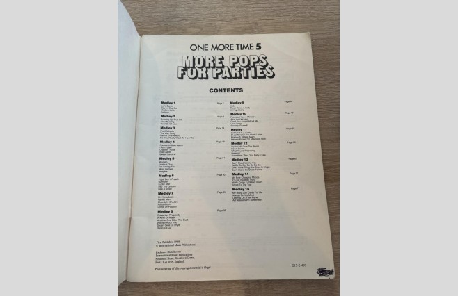 Used Pops For Parties, One More Time 5 Music Book - Image 2
