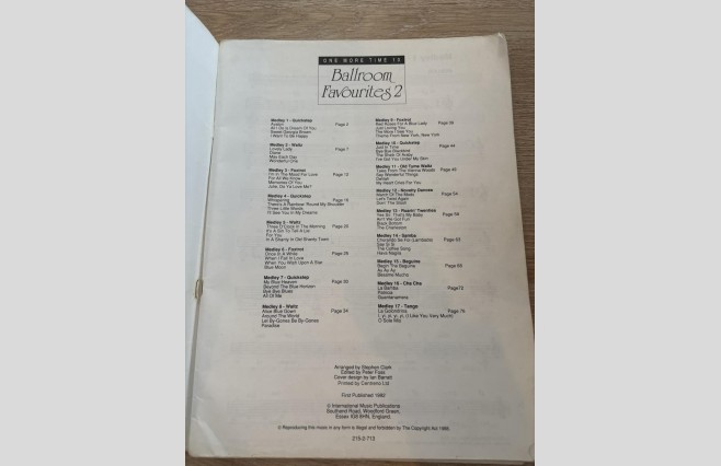 Used Ballroom Favourites No2 Music Book REF 0067 - Image 2