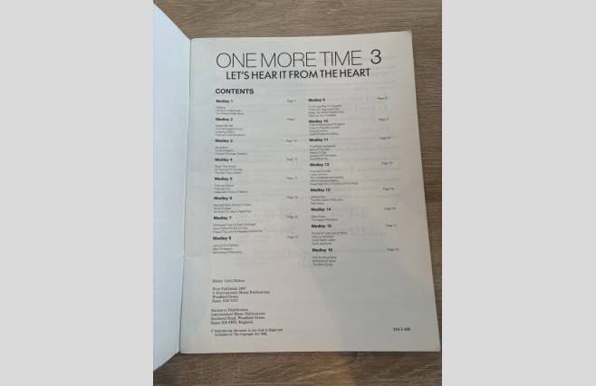 Used One More Time 3, Let's Hear It From The Heart Music Book REF 0070 - Image 2