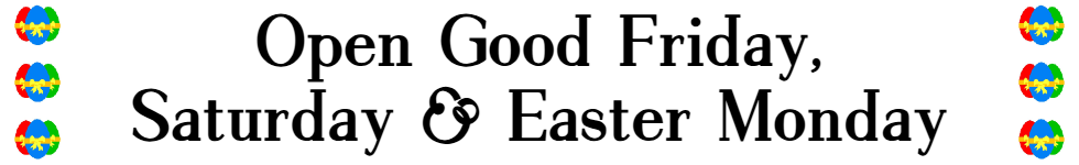 Open Over Easter 2026