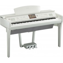 Used Yamaha CVP709 Polished White Digital Piano Complete Package