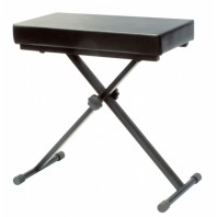 Adjustable Height Black Keyboard Stool with Extra Padded Top